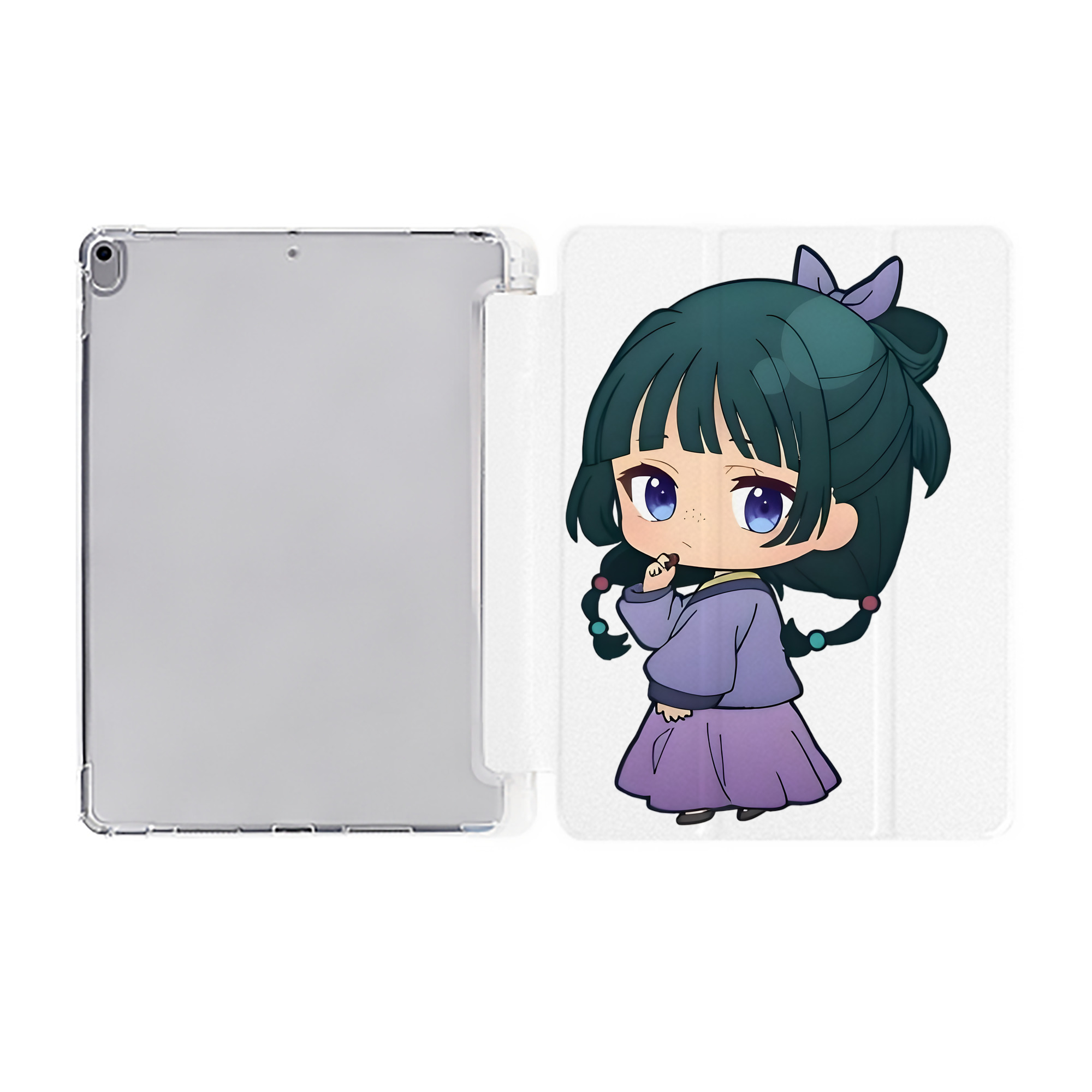 （画像用） 薬屋のひとりごと The Apothecary Diaries IPad ケース ペン収納付き 三つ折りスタンド PUレザー×シリコン 対応機種9.5/10.5/10.9インチ